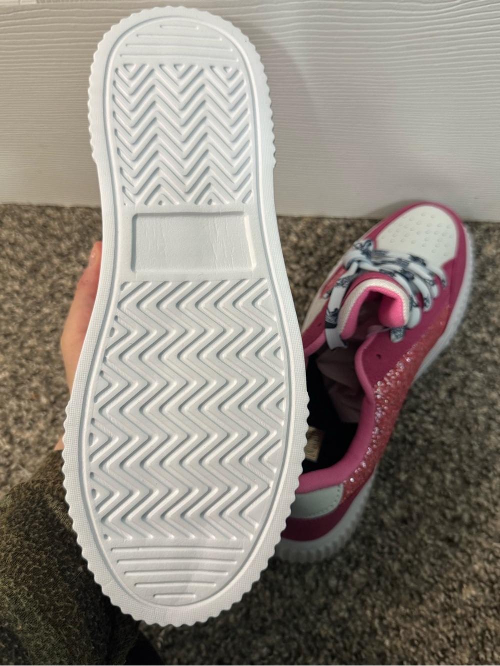 Source Unknown Pink Glitter Star Platform Sneakers - Picture 5 of 5